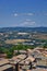 Orvieto ancient city and landscape rooftop views from the Tower, Torre del Moro, Umbria Italy