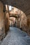 Orvieto Old Town Medieval Alley at Day in Umbria, Italy