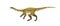 Oryctodromeus, prehistoric animal. Extinct dinosaur, huge reptile of Jurassic period. Giant prehistory lizard with long