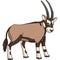 Oryx Cartoon Clipart Vector Illustration