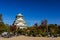 Osaka castle in autumn, Japan