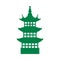 Osaka castle japanese architecture icon