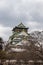 Osaka castle in spring in cloudy day, Osaka, Kansai