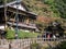 OSAKA, JAPAN -NOVEMBER 07, 2019: tourist Autumn season Red Maple Leaf Fall Foliage at Minoo waterfall in osaka, Japan