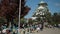 Osaka japan - november7,2018 : japanese student attraction to osaka castle one of important cultural history place in osaka japan