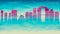 Osaka Japan Skyline city Vector Silhouette. Broken Glass Abstract Geometric Dynamic Textured. Banner Background. Colorful Shape Co