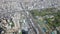Osaka skyline aerial