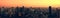 Osaka skyline at sunset