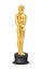 Oscar figurine, golden award, vector