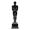 Oscar statue icon, simple style