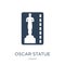 oscar statue icon in trendy design style. oscar statue icon isolated on white background. oscar statue vector icon simple and