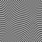 Oscillation, ripple, squeeze warp. Curve, camber element. Wavy, waving distortion on checkered, chequered, chess board pattern.