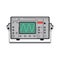 oscilloscope old and new. flat vector 2d