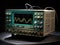 An oscilloscope used to visualize and analyze electronic waveforms created with Generative AI