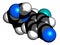 Osilodrostat Cushing`s syndrome drug molecule. 3D rendering.