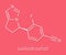 Osilodrostat Cushing`s syndrome drug molecule. Skeletal formula