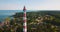 Osinovets lighthouse in the Ladoga lake in Russia. One of the bigger lighthouses of the world. Beautiful Russian nature.