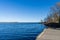 Osisko Lake in a sunny day. Rouyn-Noranda, Abitibi-Temiscamingue, Quebec, Canada.