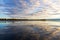 Osisko Lake on sunset time. Landscape of Rouyn-Noranda, Abitibi-Temiscamingue, Quebec, Canada.