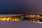 The Oslo building of the Oslo Theater building during winter is covered with snow