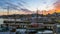 Oslo city Timelapse, Oslo port with boats and yachts at sunset in Norway, Time lapse 4k