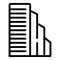 Oslo cityscape icon outline vector. Nordic country