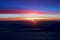 OSLO, NORWAY - JAN 21st, 2017: View off the sunrise, norway during winter from inside the plane during my Lufthansa