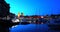 Oslo, Norway. Night View Embankment, Oslo City Hall And Moored Yachts Near Aker Brygge District. Summer Evening. Famous