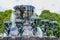 OSLO, NORWAY: Sculpture statues and the fountain in Vigeland Sculpture Park in Oslo, Norway