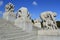 Oslo, Norway, September 2022: Frogner Park, a park filled with sculptures by the Norwegian sculptor Gustav Vigeland.