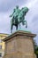 Oslo, Norway - Statue of King Charles XIV John - Karl XIV Johan - in front of Oslo Royal Palace, Slottet, in Slottsplassen square
