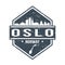 Oslo Norway Travel Stamp. Icon Skyline City Design Vector.