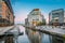 Oslo, Norway. View Of Residential Multi-storey Houses In Aker Brygge District In Summer Evening. Famous And Popular