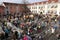 Oslo, Norway â€“ October 21, 2018: Flea market in school yard.