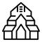 Oslo old church icon outline vector. National historical building