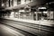 Oslo railroad transport station sepia background