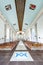 Oslob Church Interior,wide shot looking down the aisle towads the altar,Oslob,Cebu,Philippines