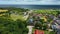 Oslonino aerial view. Polish village by the sea. Beautiful drone view