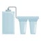 Osmosis treatment icon cartoon vector. Water system
