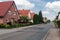 Osnabruck, Lower Saxony, Germany, August 18, 2021 Street in suburb of Osnabruck the third largest city in state of Lower