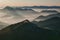 Osnica mountain from Velky Rozsutec in Mala Fatra during late autumn