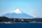 Osorno and Puntiagudo volcanoes from Puerto Montt