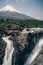 Osorno vulcano and the saltos del petrohue river long exposure