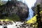 Osprey Falls in Yellowstone National Park Beautiful waterfall