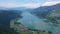 Ossiacher See in Kaernten. Scenic summertime panorama of Lake Ossiach.