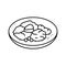 ossobuco stew italian cuisine line icon vector illustration