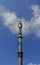 Ostankino television tower over the sky