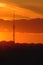 Ostankino television tower at sunrise time