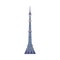 Ostankino Tower as Russian Television and Radio Tower in Moscow Vector Illustration
