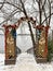 Ostashkov, Tver region, Russia, January, 06, 2020.The descent to the place of the baptismal font at lake Seliger near Bogoroditsky